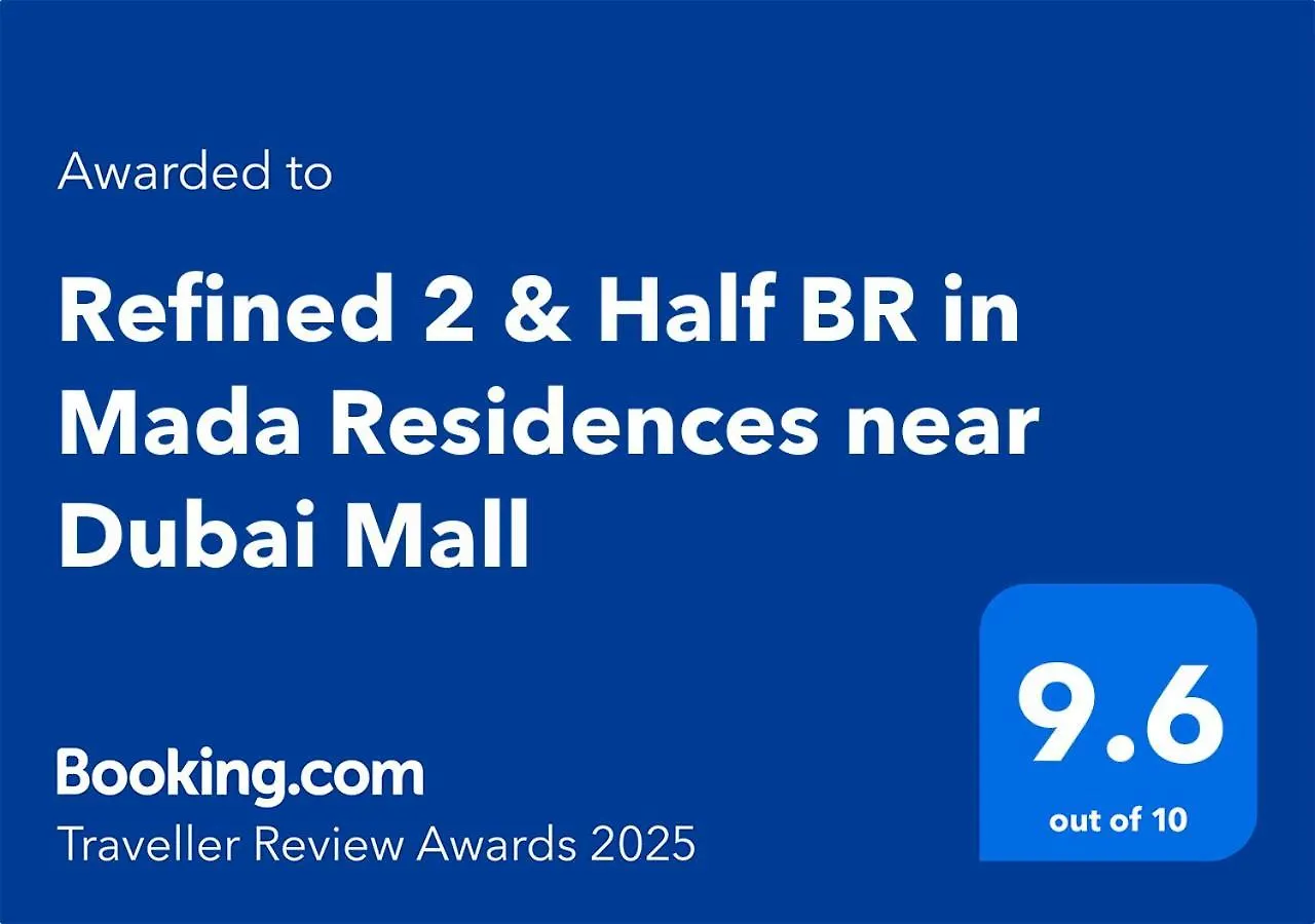 Refined 2 & Half Br In Mada Residences Near Dubai Mall Apartment